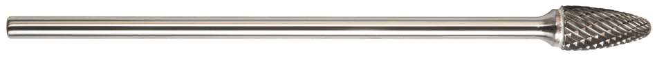 DRILLCO DRL7FX116DC - SF-1L6 6"" Extra Long Round Tree Shape Solid Carbide Bur Double Cut"