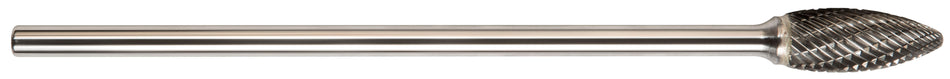 DRILLCO DRL7HX120DC - SH-2L6 6"" Extra Long Flame Shape Solid Carbide Bur Double Cut"