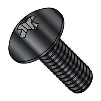 4-40 x 1/4 Phillips Truss Machine Screw Fully Threaded Black Oxide