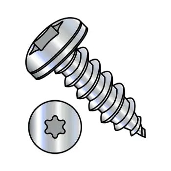 6-18 x 3/8 Six Lobe Pan Head Self-Tapping Sheet Metal Screw Type A Fully Threaded Zinc Plated