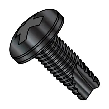 4-40 x 3/16 Phillips Pan Head Thread Cutting Screw Type 23 Fully Threaded Black Oxide