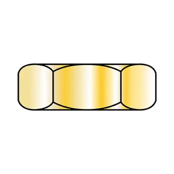 4-40 x 3/16 x 1/16 Small Pattern Hex Machine Screw Nut Zinc Yellow