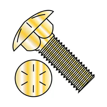 JFAST 7540C8 - 3/4-10X2 1/2  Carriage Bolt Grade 8 Fully Threaded Zinc Yellow, Case Quantity: 
95