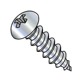 2-32 x 1/4 Phillips Round Head Self-Tapping Sheet Metal Screw Screw Type AB Fully Threaded Zinc Plated