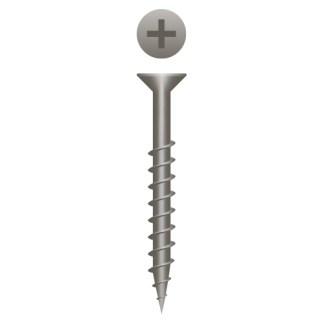 Strong-Point 820L – Phillips Flat Head Particle Board Screws, Plain and Lubed, 8 x 1-1/4, Case Quantity: 8000