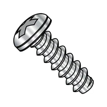 2-32 x 3/16 Phillips Pan Head Self-Tapping Sheet Metal Screw Screw Type B Fully Threaded 18-8 Stainless Steel