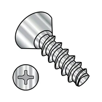 4-20 x 1/4 Phillips Flat U/C Plastite Alternative 48-2 Fully Threaded 18-8 S/S Pasivated & Wax