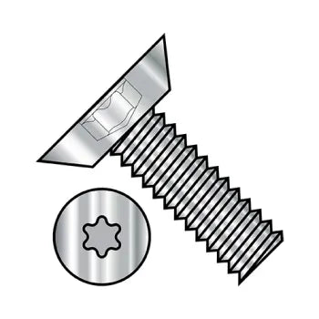 2-56 x 3/16 Six Lobe Flat Undercut Machine Screw Fully Threaded 18-8 Stainless Steel