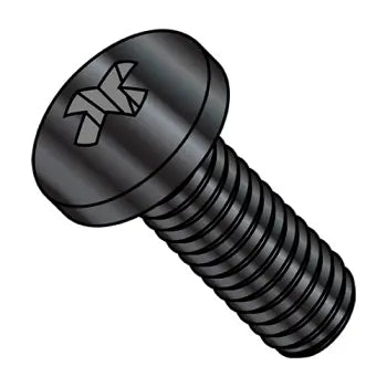 JFAST M58MPP188B - M5-0.8X8  Din 7985 A Metric Phillips Pan Machine Screw 18-8 Stainless Steel Black Ox, Case Quantity: 
1,500