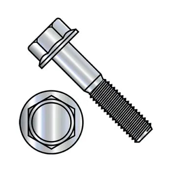 M10-1.5 x 16 Non-Serrated Hex Flange Screw DIN 6921 Class 8.8 Steel Zinc Plated