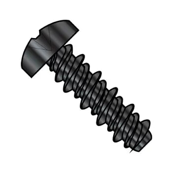 6-19 x 1/2 #5HD Phillips Pan High Low Screw Fully Threaded Black Zinc Plated