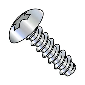 4-24X5/16  Phillips Full Contour Truss Self Tapping Screw Type B Full Thread Zinc And Bake