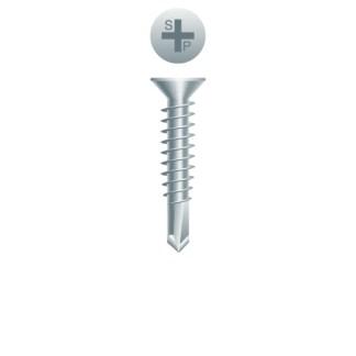 12-14 x 1 Phillips Flat Head Self-Drilling Screw Zinc Plated