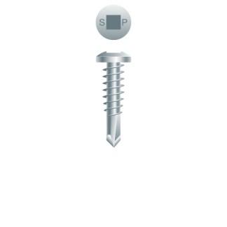 8-18 x 1/2 Square Drive Pan Head Self-Drilling Screw Zinc Plated