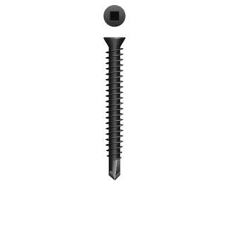 6-20 x 2-1/4 Square Drive Trim Head Self-Drilling Screw Black Phosphate