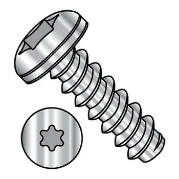 4-24 x 1/4 Six Lobe Pan Head Self-Tapping Sheet Metal Screw Type B Fully Threaded 18-8 Stainless Steel