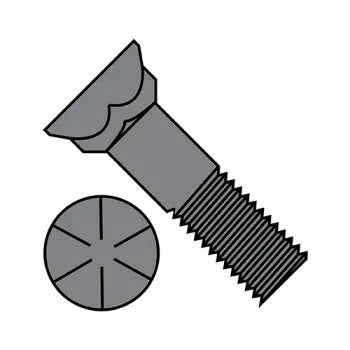 JFAST 7572BP8 - 3/4-10X4 1/2  Grade 8 Plow Bolt With Number 3 Head Plain, Case Quantity: 
50