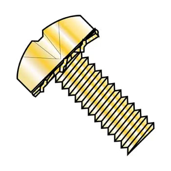 4-40 x 1/4 Phillips Pan External Sems Machine Screw Fully Threaded Zinc Yellow