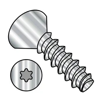 2-28 x 1/4 Six Lobe Flat Plastite Alternative 48-2 Fully Threaded 18-8 Stainless Stl Passivate Wax