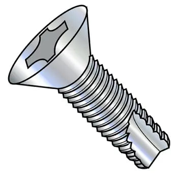 4-40 x 5/16 Phillips Flat Thread Cutting Screw Type 23 Fully Threaded Zinc Plated