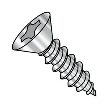 4-24 x 7/16 Phillips Flat Head Self-Tapping Sheet Metal Screw Type AB Fully Threaded 18-8 Stainless Steel