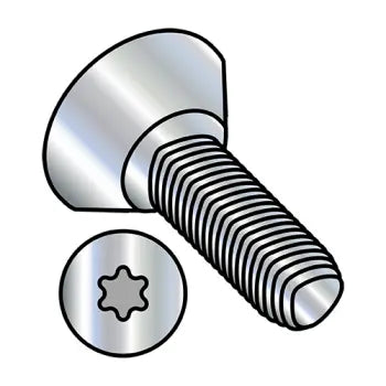 2-56 x 1/4 Six Lobe Flat U/C Taptite Alternative Thread Rolling Screw Fully Threaded Zinc Plated Wax