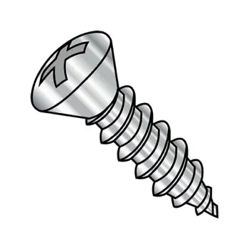 4-24 x 1-1/4  Phillips Oval Head Self-Tapping Sheet Metal Screw Type AB Fully Threaded 18-8 Stainless