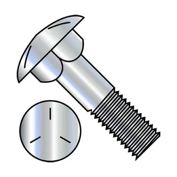 JFAST 87120C5 - 7/8-9X7 1/2  Carriage Bolt Grade 5 Partially Threaded 6" Thread Under Sized Body Zinc, Case Quantity: 
25