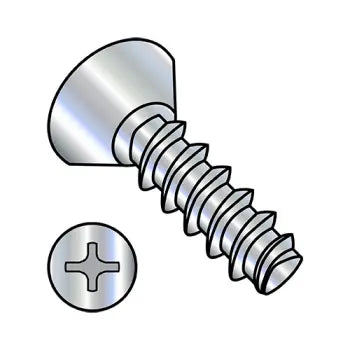 2-28 x 3/16 Phillips Flat Undercut Plastite Alternative 48-2 Fully Threaded Zinc Plated & Wax