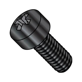 4-40 x 5/16 Phillips Fillister Head Machine Screw Fully Threaded Black Oxide