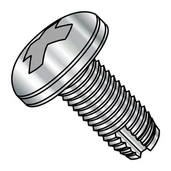 6-32 x 3/8 Phillips Pan Head Thread Cutting Screw Type 1 Fully Threaded 18-8 Stainless Steel