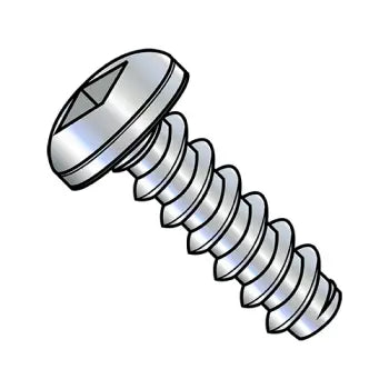 4-24 x 1/4 Square Pan Head Self-Tapping Sheet Metal Screw Screw Type B Fully Threaded Zinc Plated