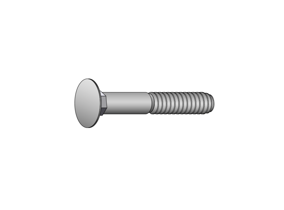 JFAST 3120CR188 - 5/16-18 x 1 1/4" Ribbed Neck Carriage Bolts, 18-8 Stainless Steel, Case Quantity: 300