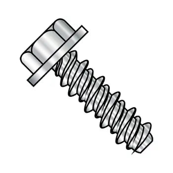 6-19 x 1/2 #5HD Unslotted Indented Hex Washer High Low Screw Fully Threaded 18-8 Stainless Stee