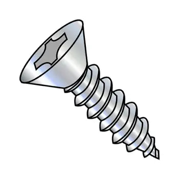 5-20 x 3/8 Phillips Flat Head Self-Tapping Sheet Metal Screw Type AB Fully Threaded Zinc Plated