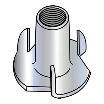 4-40 x 1/4 3 Prong Tee Nut Zinc Plated