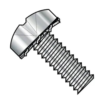 2-56 x 1/4 Phillips Pan External Sems Machine Screw Fully Threaded 18-8 Stainless Steel