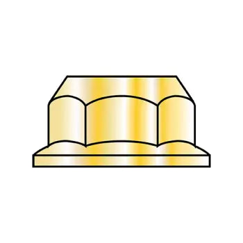 JFAST M6D6923-8Y - M6-1  Din 6923 Metric Class 8 Hex Flange Nut Non Serrated Zinc Yellow ROHS, Case Quantity: 
3,000