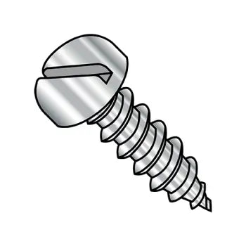 6-18 x 7/16 Slotted Pan Head Self-Tapping Sheet Metal Screw Screw Type A Fully Threaded 18-8 Stainless Steel