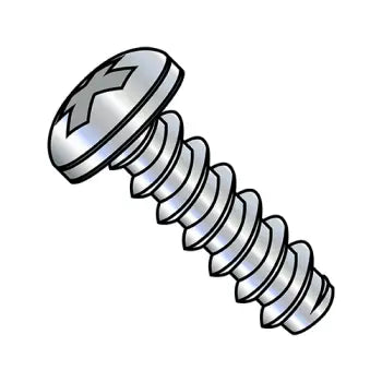 2-32 x 1/8 Phillips Pan Head Self-Tapping Sheet Metal Screw Screw Type B Fully Threaded Zinc Plated