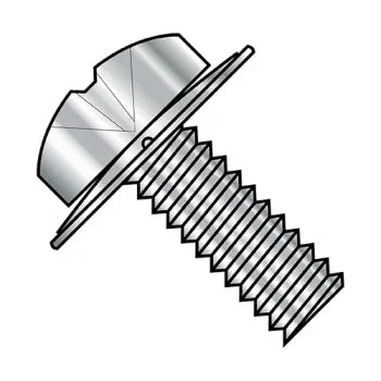 4-40 x 5/16 Phillips Pan Square Cone 410 Stainless Sems Fully Threaded 18-8 Stainless Steel