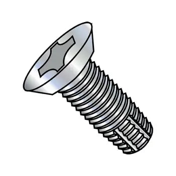 2-56 x 1/8 Phillips Flat Undercut Thread Cutting Screw Type F Fully Threaded Zinc Plated