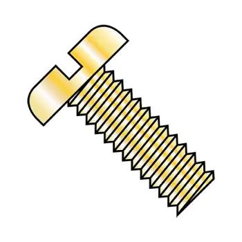 4-40 x 1/4 Slotted Pan Head Machine Screw Fully Threaded Zinc Yellow ROHS