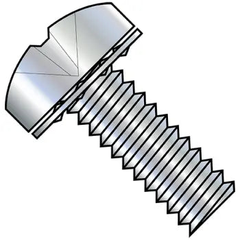 2-56 x 1/8 Phillips Pan Internal Sems Machine Screw Fully Threaded Zinc Plated