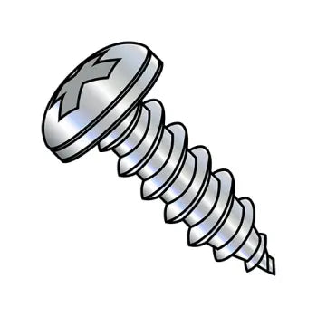 3-28 x 3/8 Phillips Pan Head Self-Tapping Sheet Metal Screw Screw Type AB Fully Threaded Zinc Plated