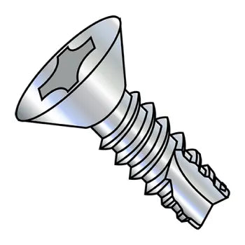 2-32 x 3/8 Phillips Flat Thread Cutting Screw Type 25 Fully Threaded Zinc Plated