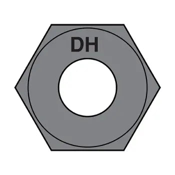 JFAST 100A563DH - 1-8  Heavy Hex Structural Nuts A 563 D H Plain USA, Case Quantity: 
75