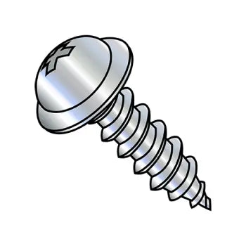 6-18 x 3/4 Phillips Round Washer Self-Tapping Sheet Metal Screw Type A Fully Threaded Zinc Plated