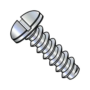 2-32 x 1/8 Slotted Pan Head Self-Tapping Sheet Metal Screw Screw Type B Fully Threaded Zinc Plated