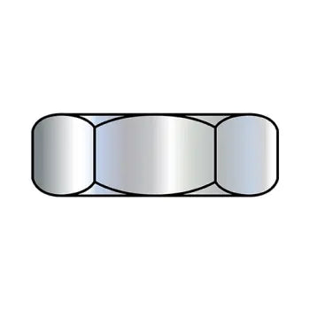 2-56 x 3/16 x 1/16 Coarse Thread Standard Pattern Hex Machine Screw Nut Zinc Plated